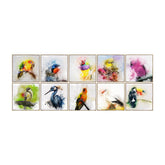 Provence Wall Stickers Simplistic Elegance, Bird and Floral Design, Waterproof, Easy Installation, Perfect for Kitchens, Bathrooms, Living Rooms, and Schools